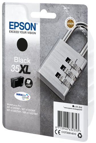 Epson Padlock Singlepack Black 35XL DURABrite Ultra Ink Epson Padlock Singlepack Black 35XL DURABrite Ultra Ink